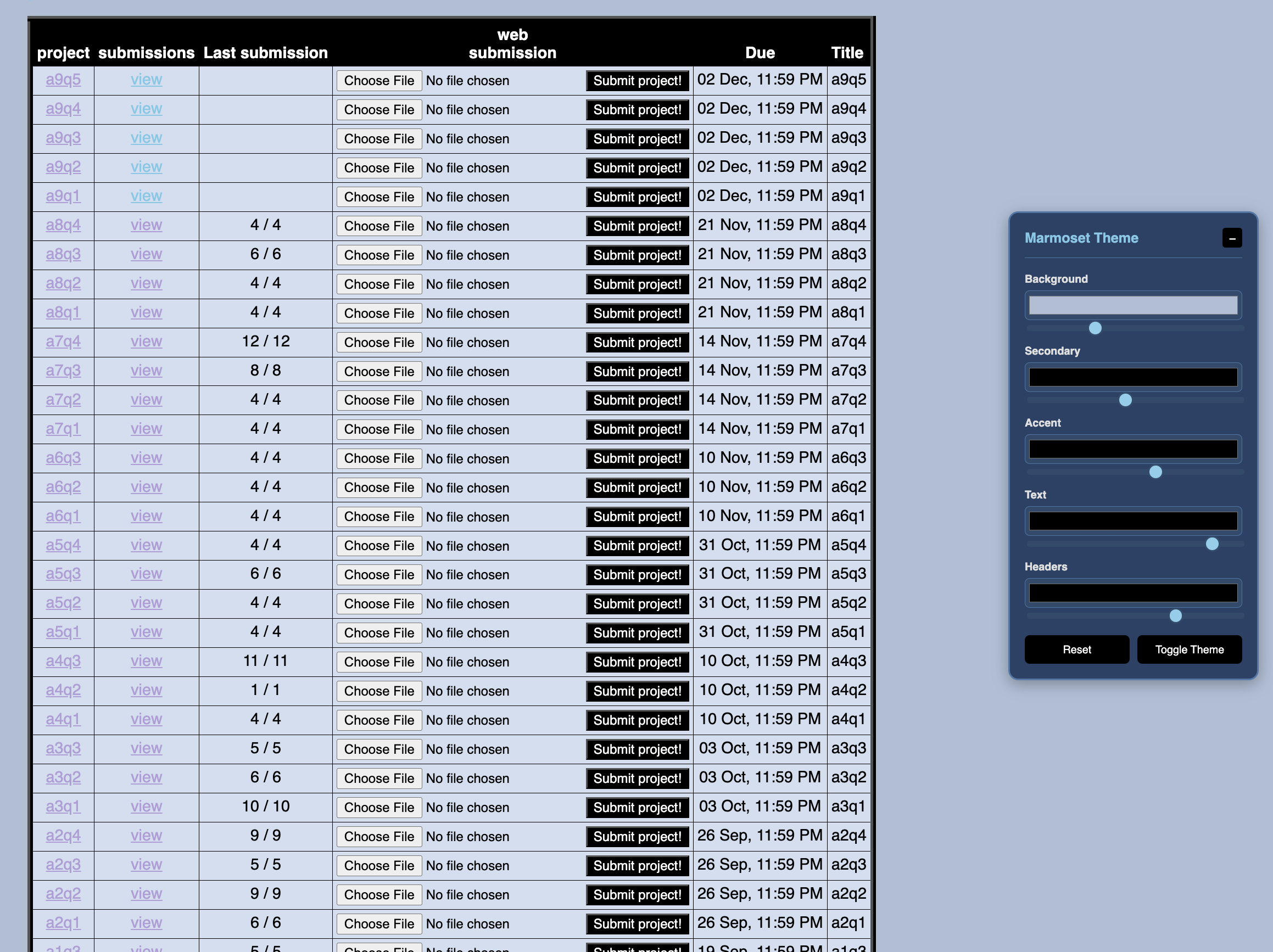 Marmoset Colour Theme Customizer