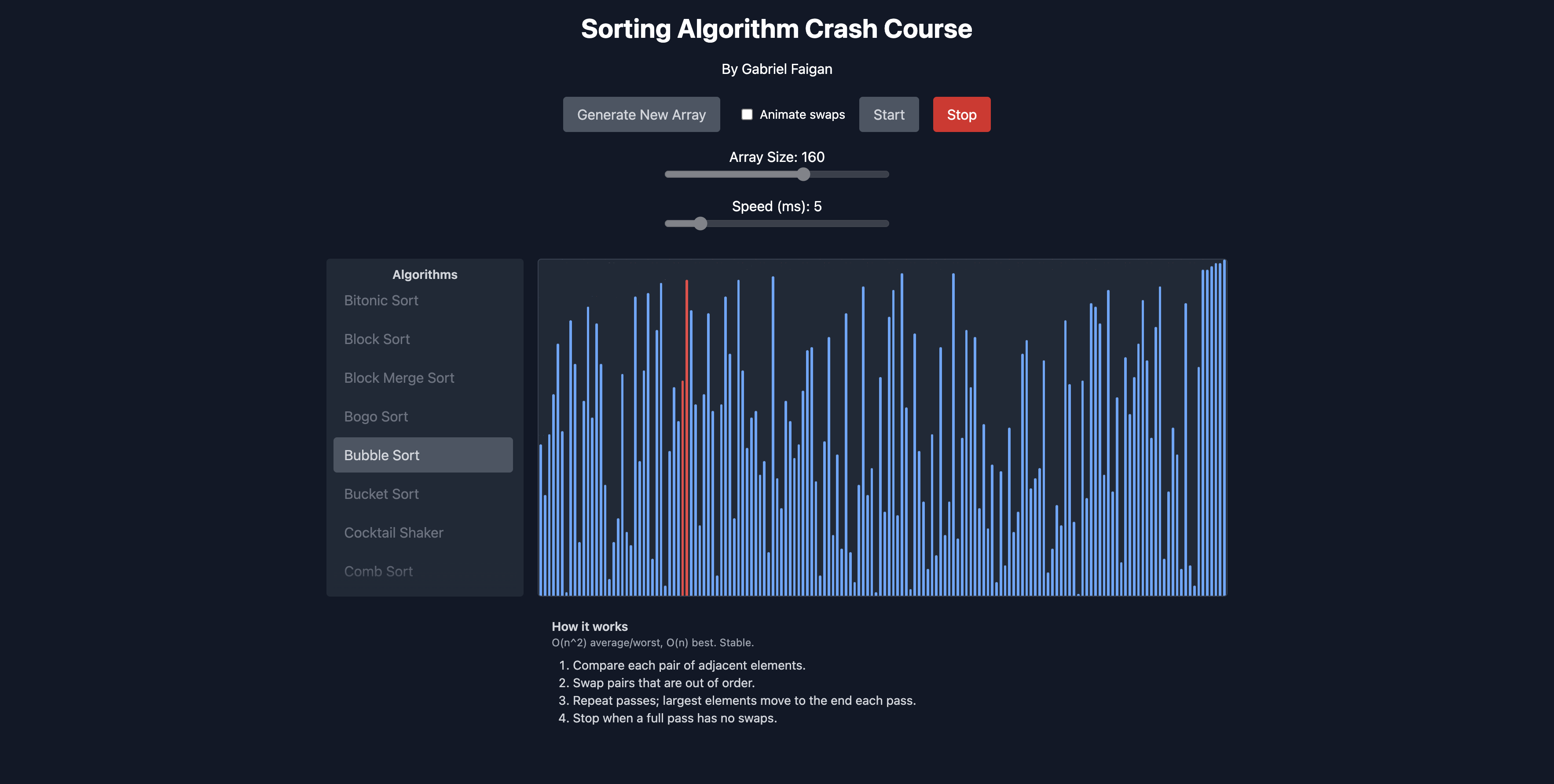 Sorting Algorithm Visualizer